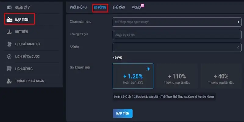Hướng dẫn thực hiện thủ tục nạp tiền 789bet bằng 3 phương thức phổ biến